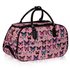 LS00308A - Pink Light Travel Holdall Trolley Luggage With Wheels - CABIN APPROVED