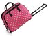 LS00309 - Pink Light Travel Holdall Trolley Luggage With Wheels - CABIN APPROVED