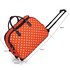 LS00309 - Orange Light Travel Holdall Trolley Luggage With Wheels - CABIN APPROVED
