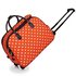 LS00309 - Orange Light Travel Holdall Trolley Luggage With Wheels - CABIN APPROVED
