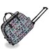 LS00309B- Blue Light Travel Holdall Trolley Luggage With Wheels - CABIN APPROVED