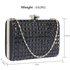 LSE00267 -  Black Diamante Clutch purse