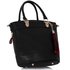 LS00321 - Black Tassel Charm Shoulder Tote Bag
