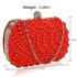 LSE00209 - Wholesale & B2B Red Beaded Pearl Rhinestone Clutch Bag Supplier & Manufacturer