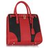 LS00336 - Black / Red Colour Block Tote Handbag