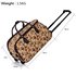 LS00308 - Nude Owl Print Travel Holdall Trolley Luggage With Wheels - CABIN APPROVED