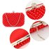LSE00283 - Wholesale & B2B Red Beaded Pearl Rhinestone Clutch Bag Supplier & Manufacturer