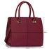LS00153L - Burgundy Fashion Tote Handbag