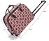 LS00309D - Pink London Bear Travel Holdall Trolley Luggage With Wheels - CABIN APPROVED