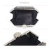 LSE00285 - Black / Silver Rhinestone Studded Hard Box Bridal clutch bag
