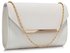 LSE00293 -  White Large Flap Clutch purse