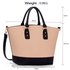 LS0085 - Black / Nude Fashion Tote With Long Strap