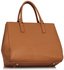 LS00349  - Wholesale & B2B Brown Tote Handbag Supplier & Manufacturer