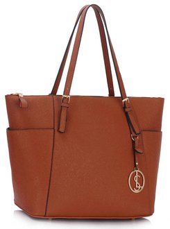 LS00350 - Brown Women's Large Tote Bag
