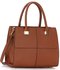 LS00153M - Brown Fashion Tote Handbag