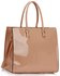 LS00319A - Nude Patent Fashion Tote Handbag