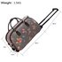 AGT00308C - Grey Butterfly Print Travel Holdall Trolley Luggage With Wheels - CABIN APPROVED
