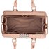 LS00345 - Nude Structured Metal Frame Top Handbag