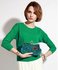 LSE00297 - Green Sequin Peacock Feather Design Clutch Evening Party Bag
