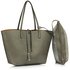 LS00393 - Reversible Grey / Nude Large Tote Bag - Fits laptops up to 15.4''