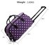 AGT00308D - Wholesale & B2B Purple Light Travel Holdall Trolley Luggage With Wheels - CABIN APPROVED Supplier & Manufacturer