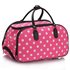 LS00308D - Pink Light Travel Holdall Trolley Luggage With Wheels - CABIN APPROVED