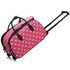 LS00308D - Pink Light Travel Holdall Trolley Luggage With Wheels - CABIN APPROVED