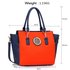 LS00353  -  Blue / Orange Tote Handbag