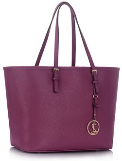 LS00297 - Wholesale & B2B Purple Women's Large Tote Bag Supplier & Manufacturer