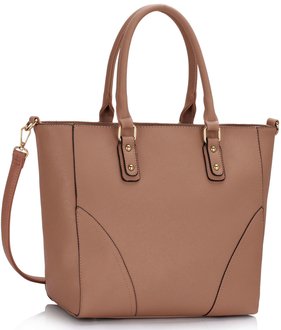 LS00233B - Nude Shoulder Handbag