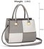 LS00153M - Grey /White Fashion Tote Handbag