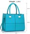 LS00153M - Teal Fashion Tote Handbag