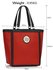 LS00401 - Wholesale & B2B Red Fashion Tote With Stunning Metal Work Supplier & Manufacturer