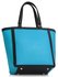 LS00401 - Teal Fashion Tote With Stunning Metal Work