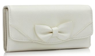 LSP1056A - White Bow Tie Purse