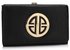 LSP1063 - Black Purse/Wallet with Metal Decoration