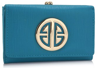 LSP1063 - Teal Purse/Wallet with Metal Decoration