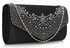 LSE00300 -  Wholesale & B2B Black Diamante Flap Clutch purse Supplier & Manufacturer