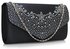 LSE00300 -  Wholesale & B2B Navy Diamante Flap Clutch purse Supplier & Manufacturer