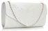 LSE00300 -  Ivory Diamante Flap Clutch purse