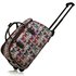 AGT00308A - Grey Light Travel Holdall Trolley Luggage With Wheels - CABIN APPROVED