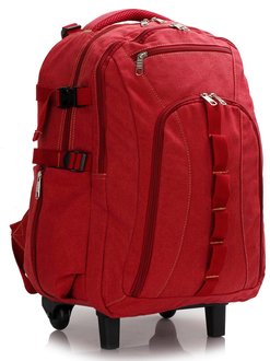 AG00398A  - Red Backpack Rucksack With Wheels