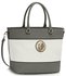 LS00406A - Grey / White Shoulder Handbag