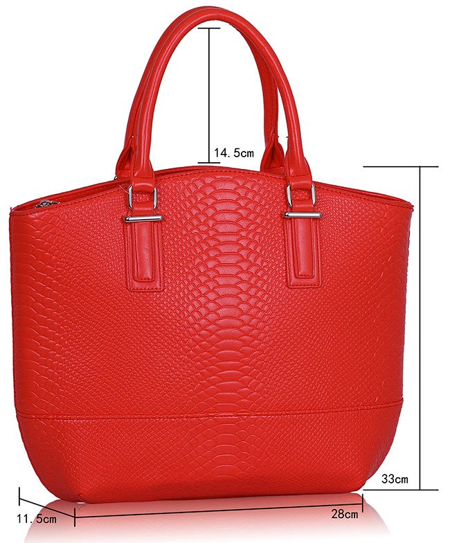 coral tote handbag