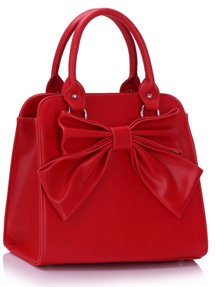 Wholesale Red Patent Bow Tote Bag