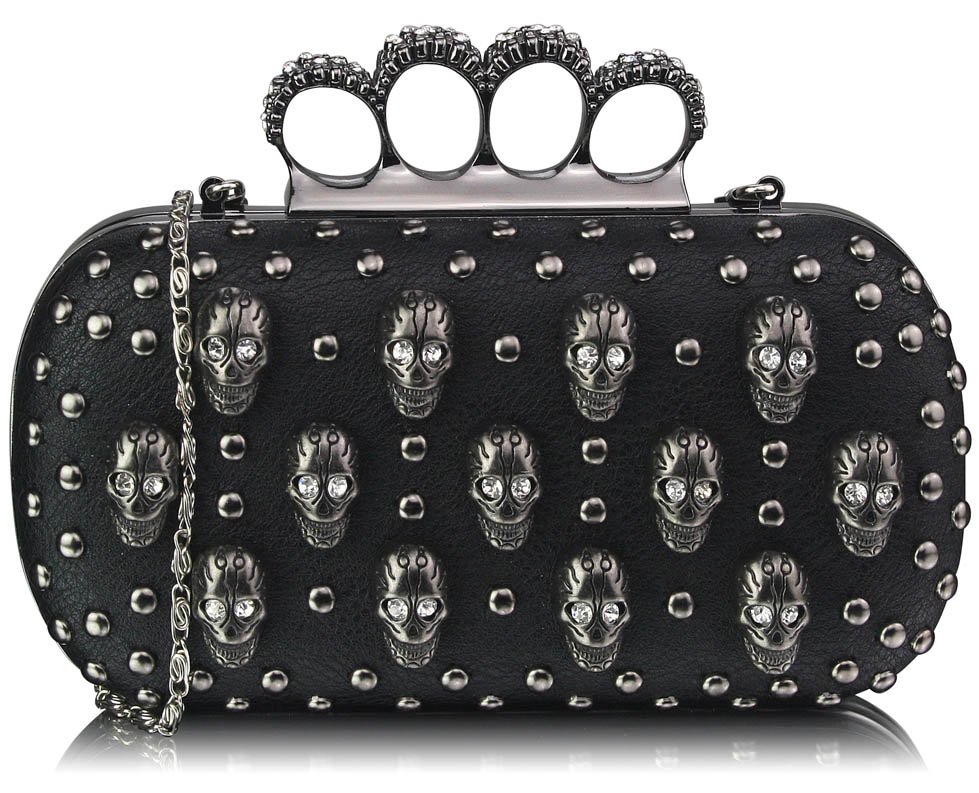 Wholesale Black Knuckle Rings Clutch Purse
