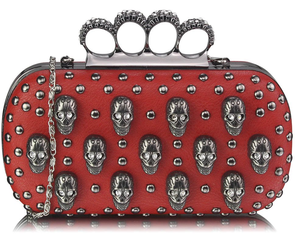 Wholesale Red Knuckle Rings Clutch Purse