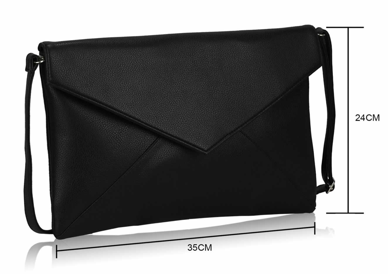 Wholesale Black Large Flap Clutch purse