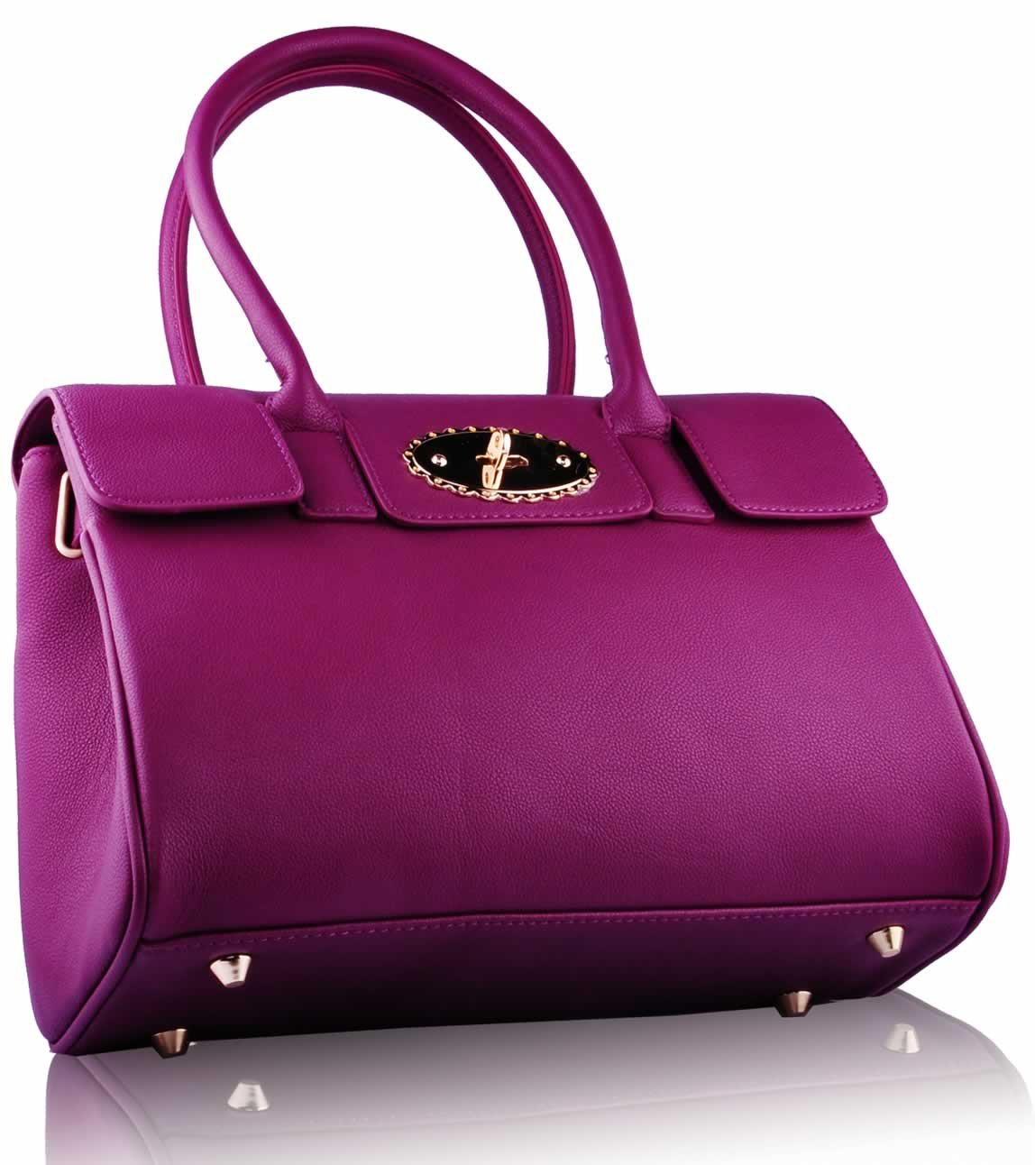 Wholesale Luxury Purple Satchel grab Handbag