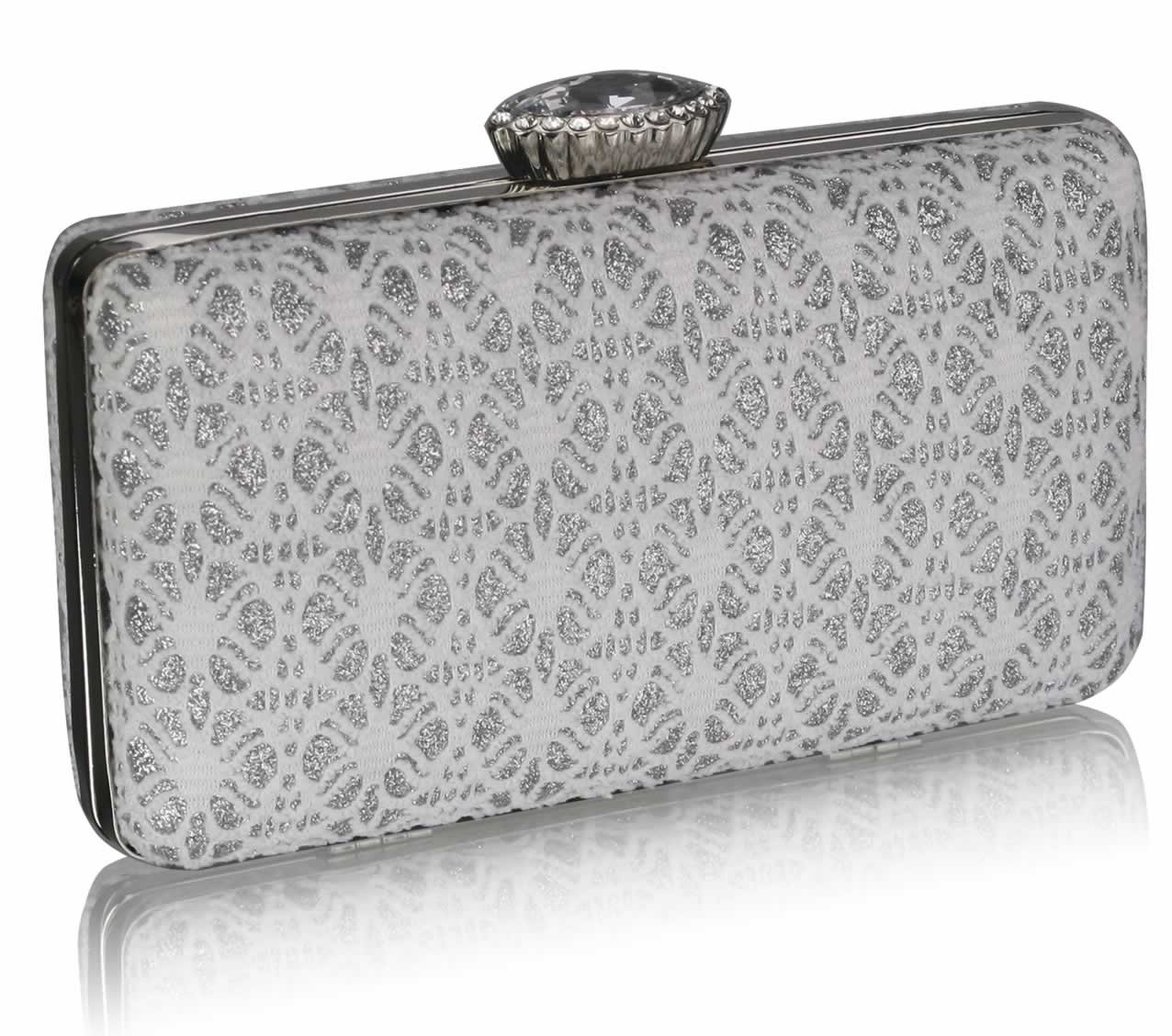 Wholesale White Satin Evening Clutch Bag